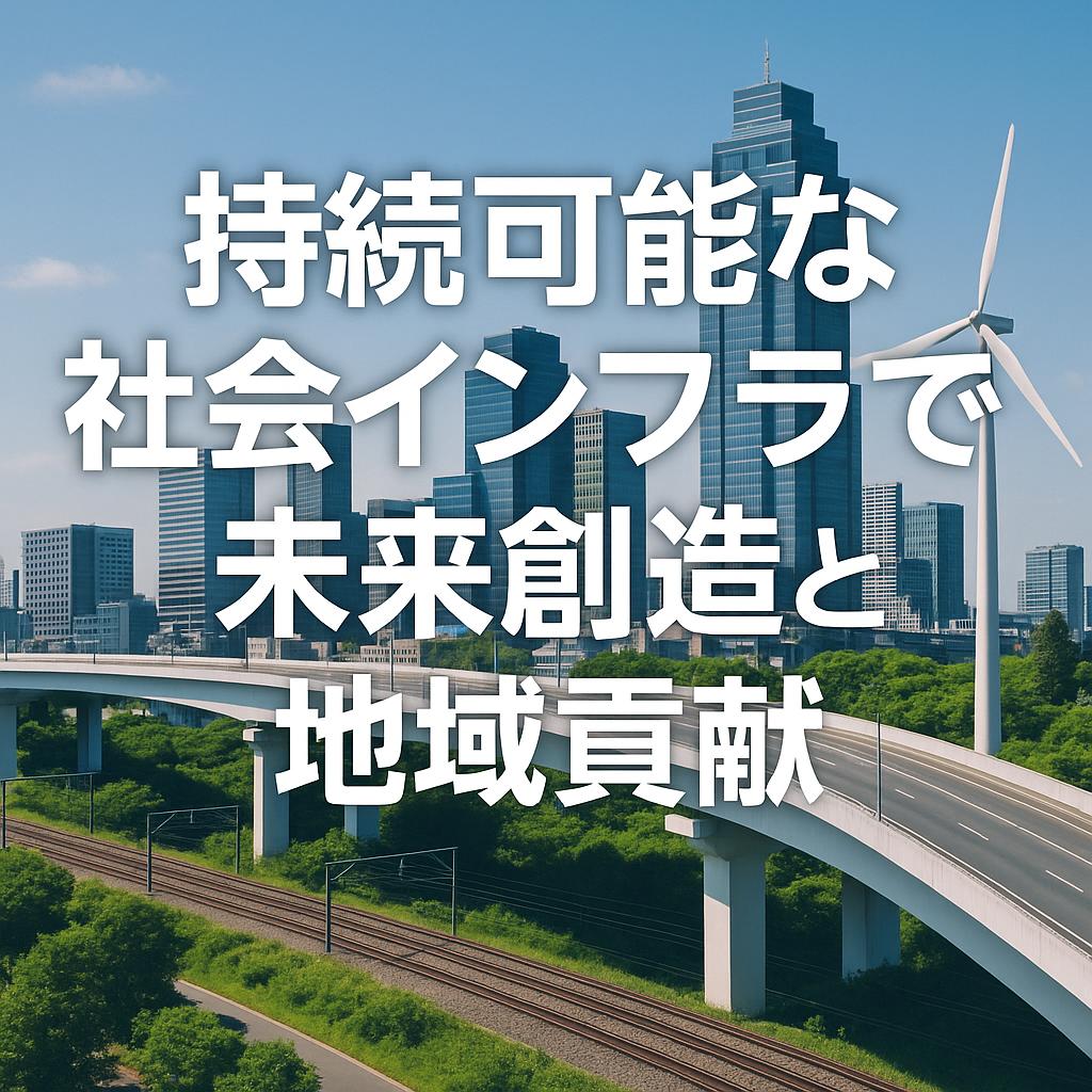 持続可能な社会インフラで未来創造と地域貢献