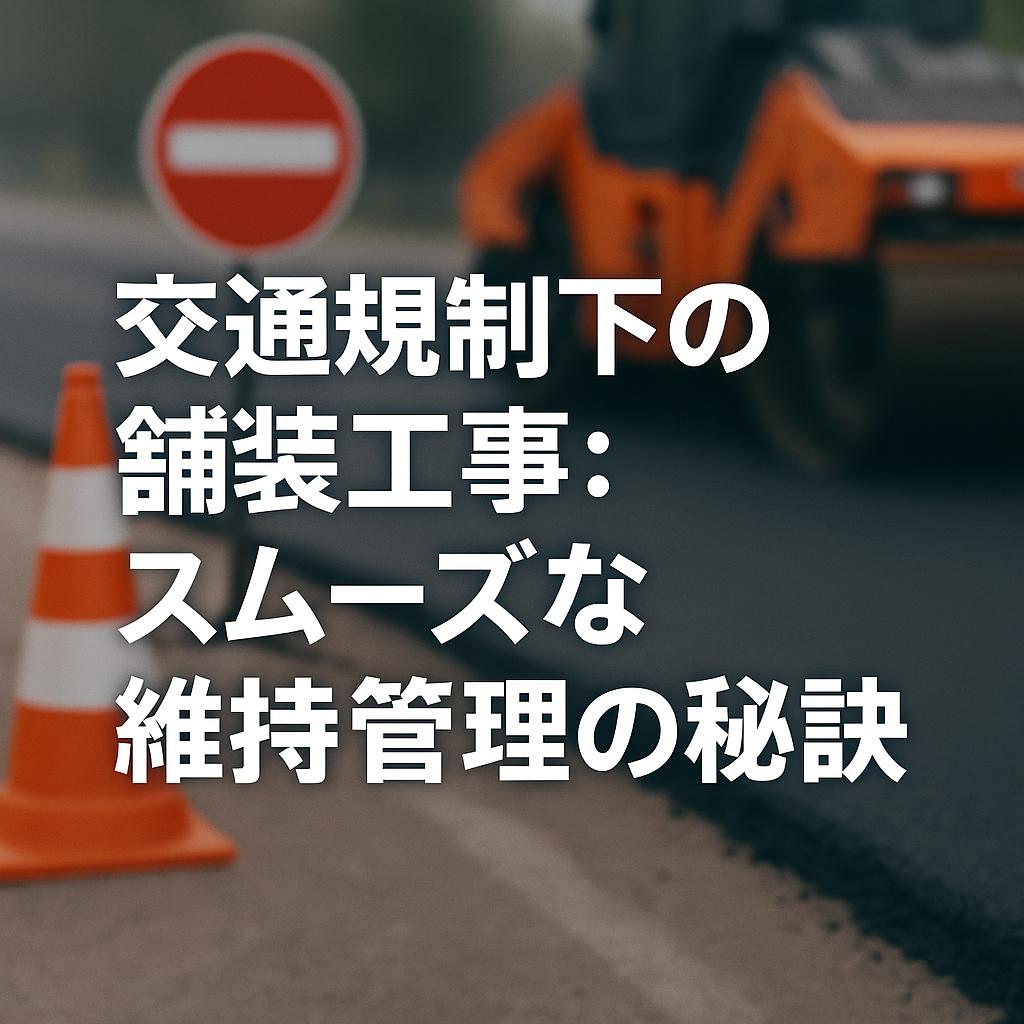 交通規制下の舗装工事：スムーズな維持管理の秘訣