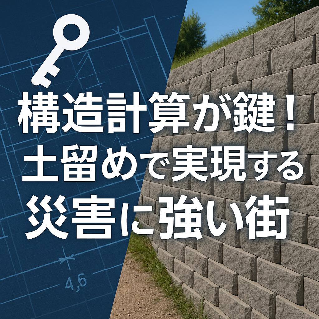 構造計算が鍵！土留めで実現する災害に強い街