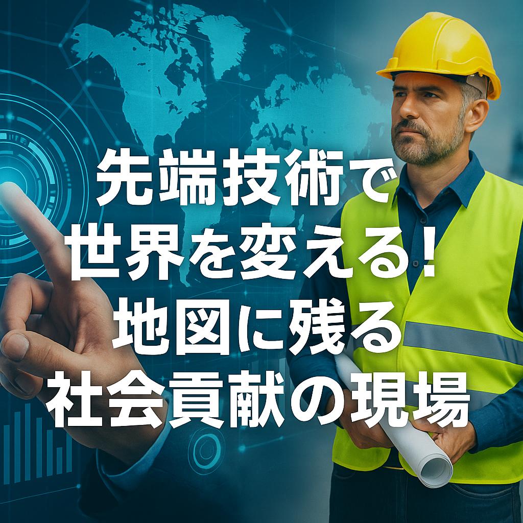 先端技術で世界を変える！地図に残る社会貢献の現場