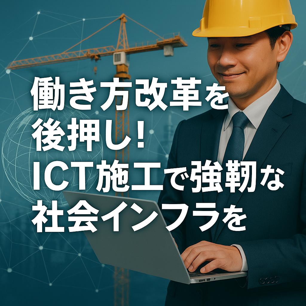 働き方改革を後押し！ICT施工で強靭な社会インフラを