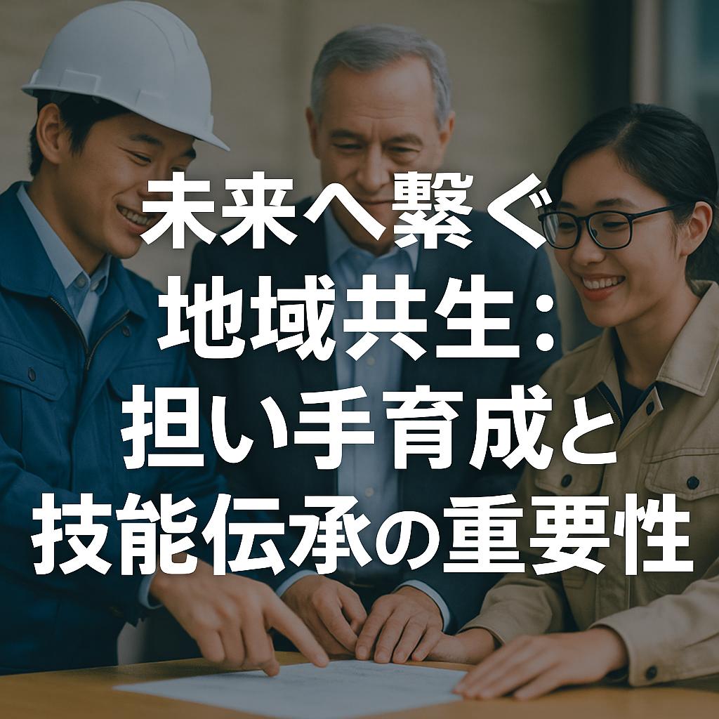 未来へ繋ぐ地域共生：担い手育成と技能伝承の重要性