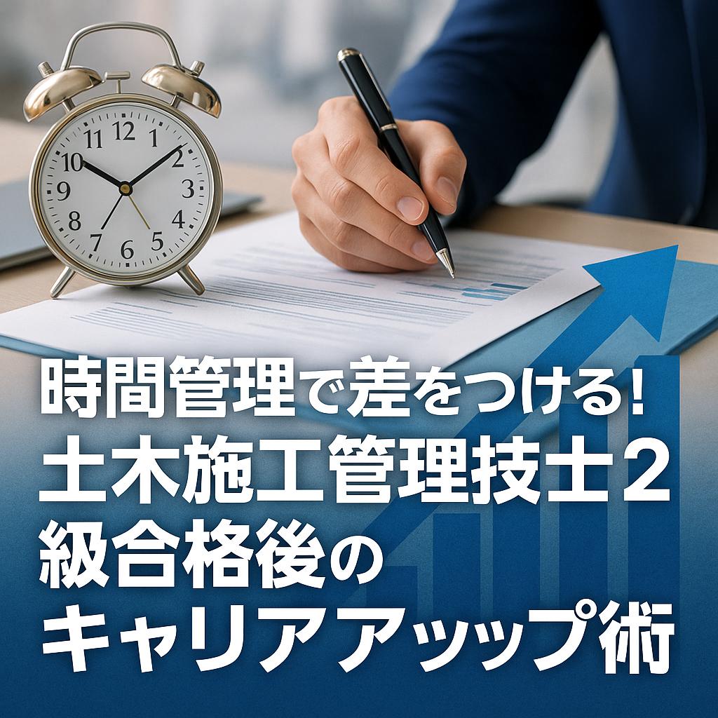時間管理で差をつける！土木施工管理技士2級合格後のキャリアアップ術