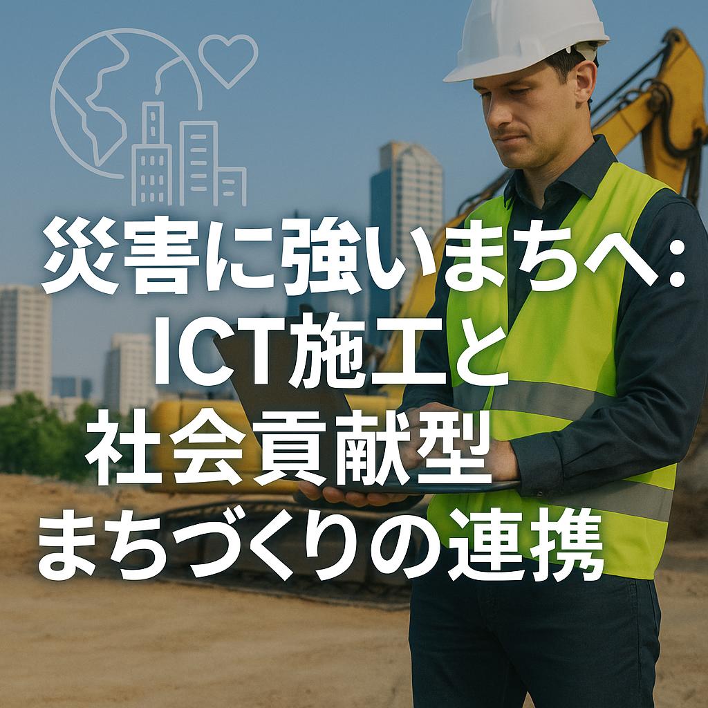 災害に強いまちへ：ICT施工と社会貢献型まちづくりの連携