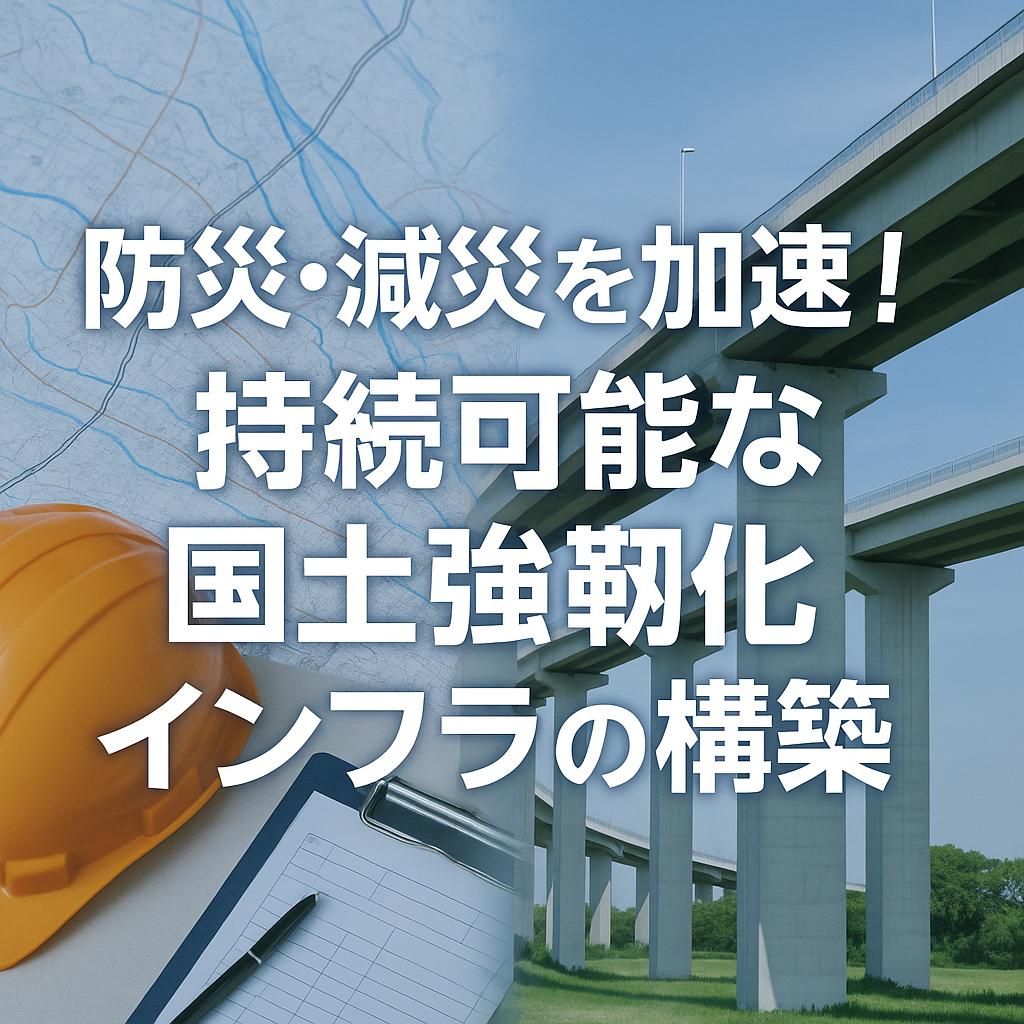 防災・減災を加速！持続可能な国土強靭化インフラの構築
